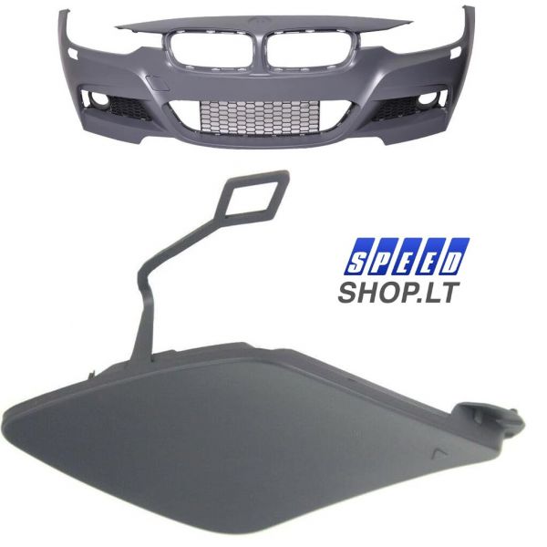 BMW 3 F30 F31 M Sport priekinio buferio kilpos dangtelis 51118067961